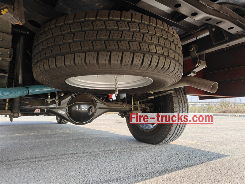 Isuzu fire truck with spare tire