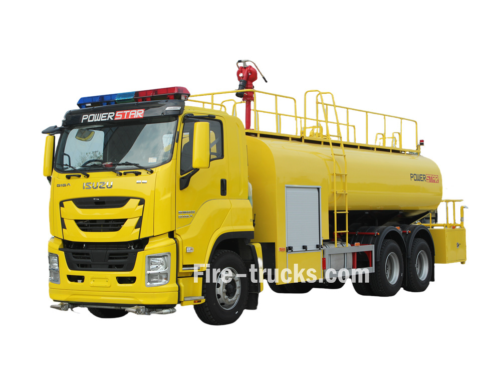 Morocco 12000L Yellow Fire Trucks Isuzu
