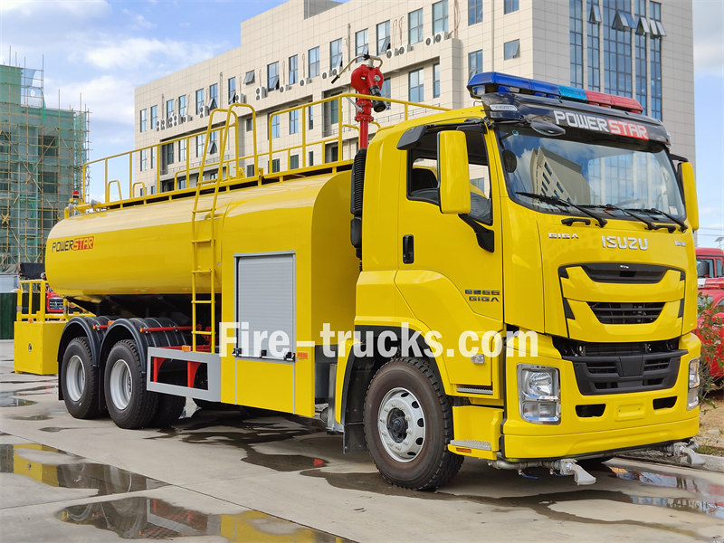 Isuzu 6UZ1 water fire tanker