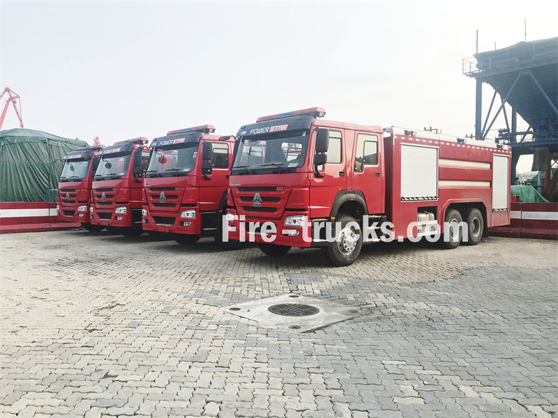 Sinotruk fire truck shipping from SHANGHAI port Sinotruk fire truck shipping from SHANGHAI port
