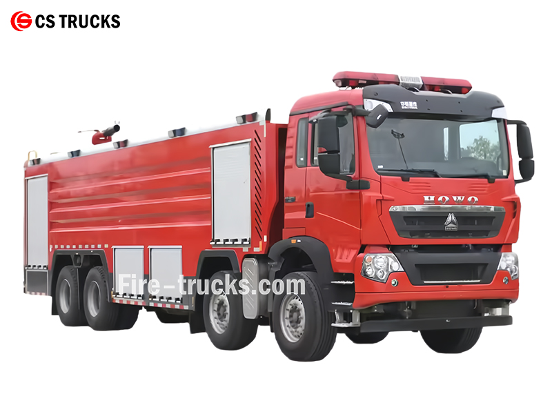HOWO TX600 8X4 25000L  foam water fire truck