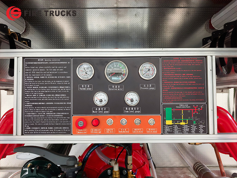 foam fire truck control panel