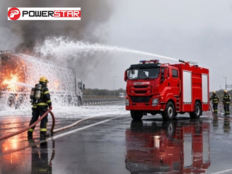 ISUZU GIGA 4x4 foam fire truck for highway fuel spill fire rescue