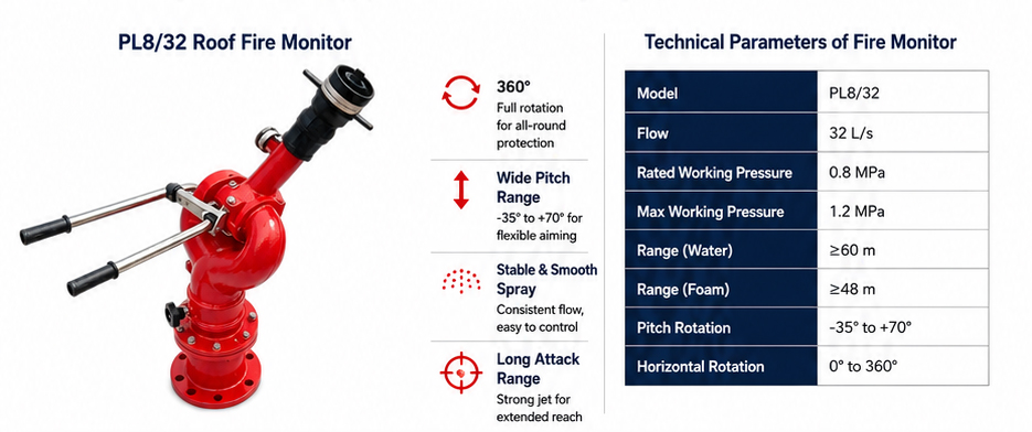 PL8/32 fire monitor