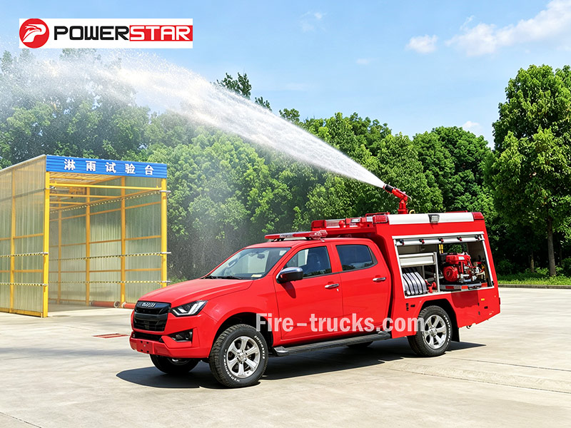 fire truck Spray Stream discharge 