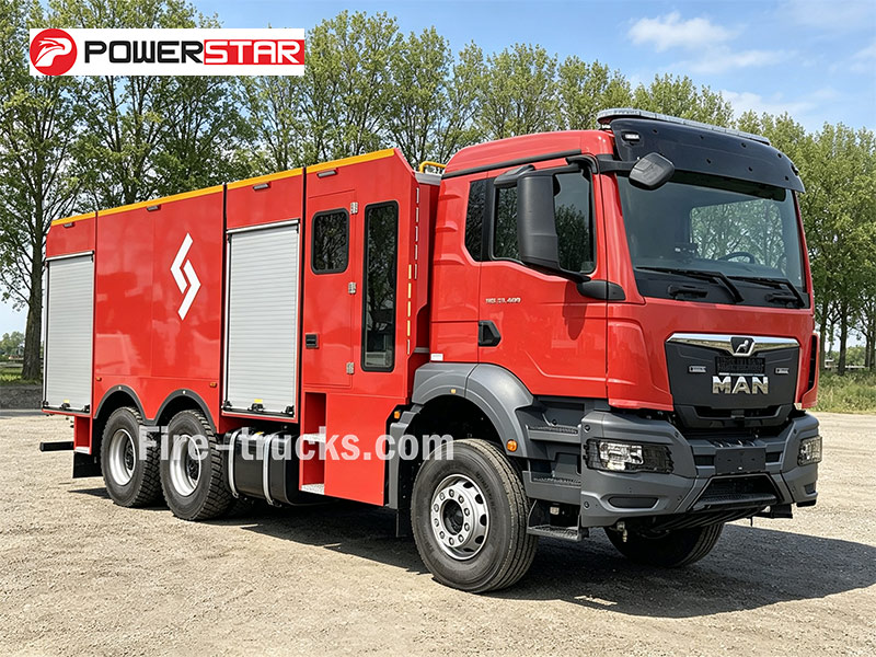 MAN TGS 33.400 6×4 4000L/min High Flow Fire Pump Foam Truck for Forest Fire Suppression Philippines