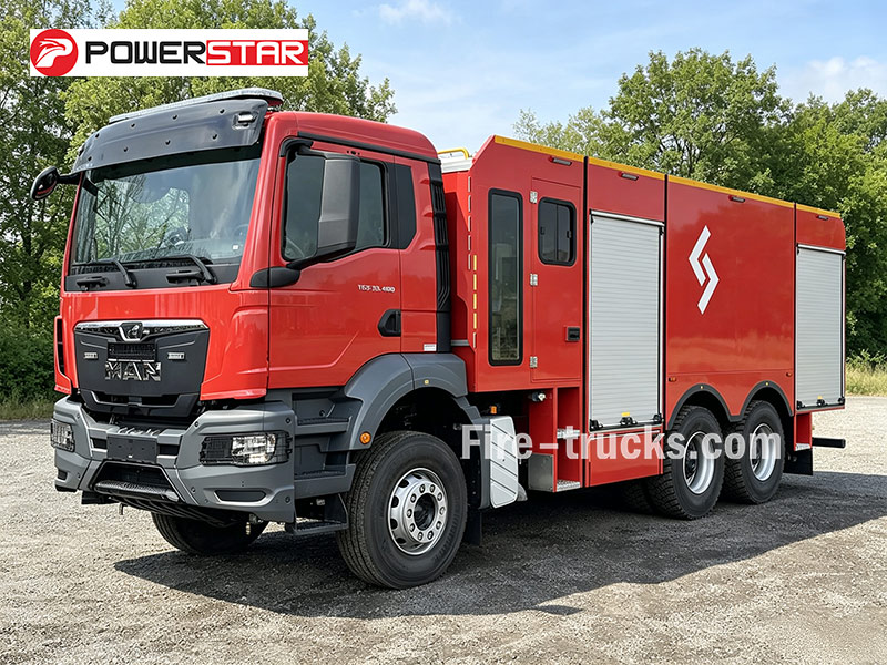 MAN TGS 33.400 6×4 Szczesniak 360° Roof Monitor Foam Truck for Tank Farm Fire Liberia