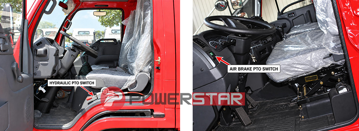 how to engage power take-off PTO on a fire truck correctly