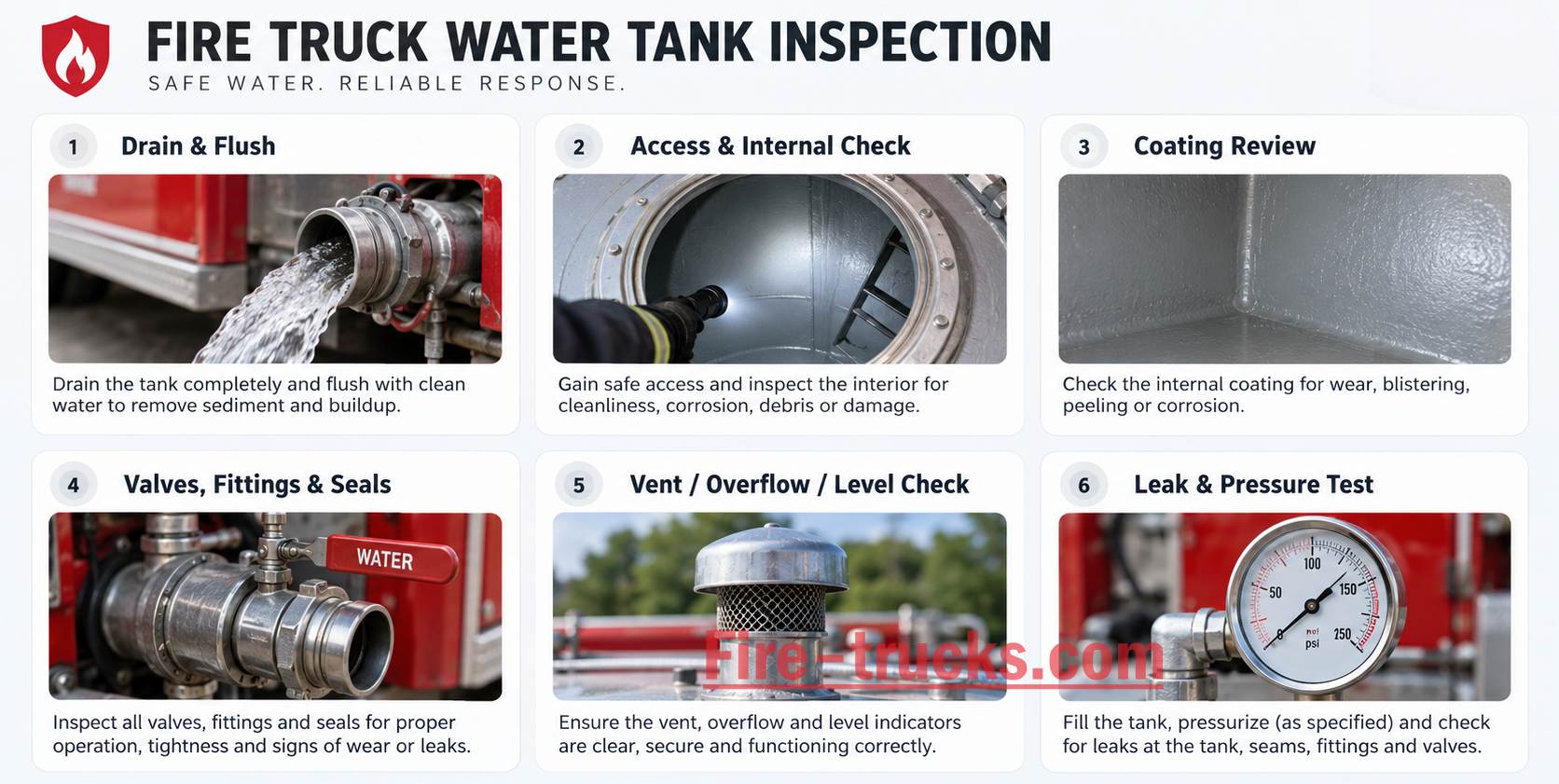 How to Maintain a Fire Truck Water Tank & Checklist