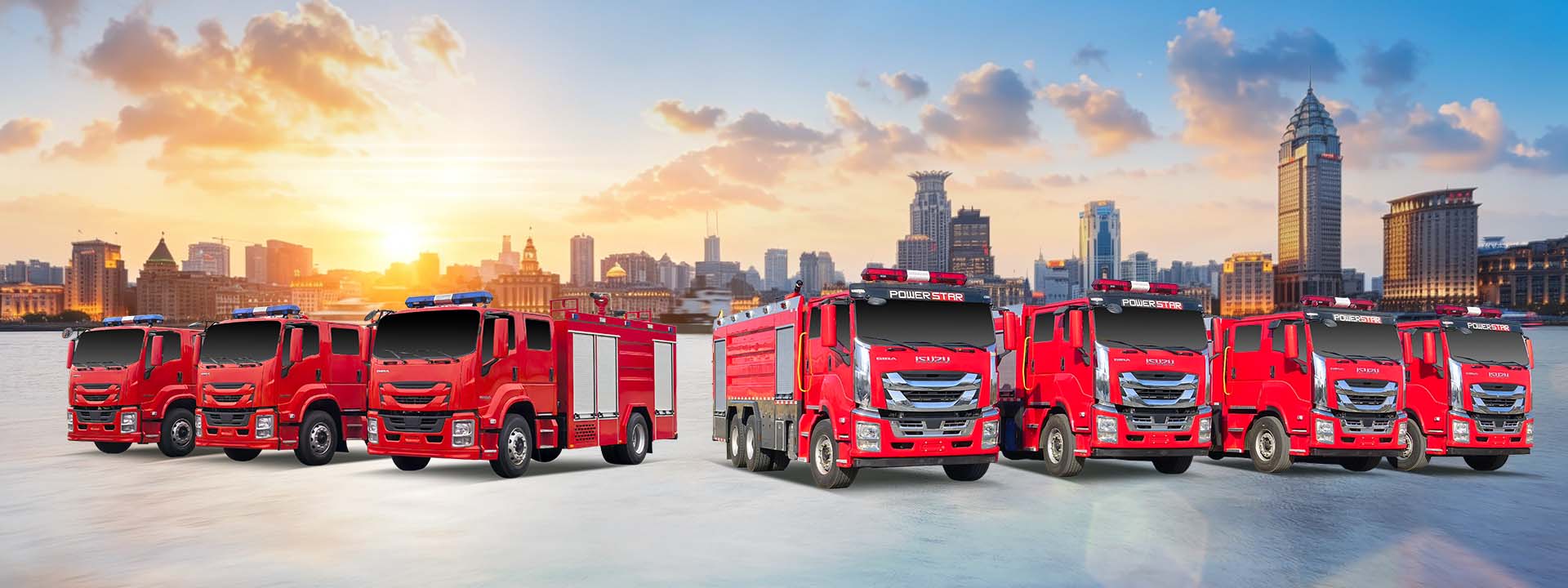 Isuzu fire fighting truck