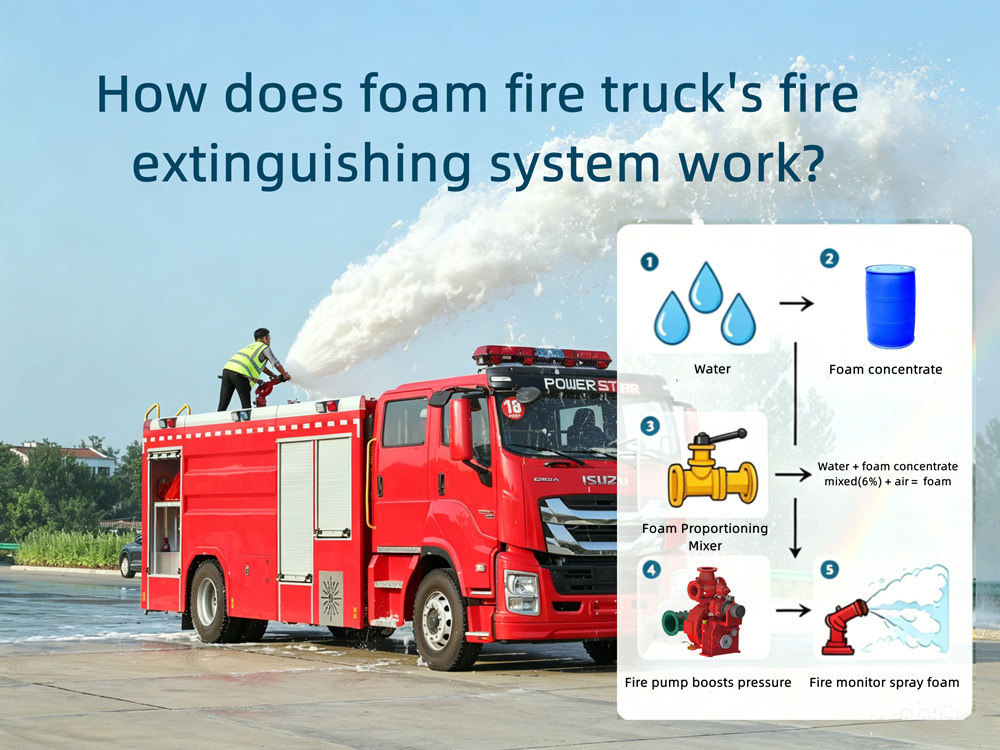 Wie funktioniert das Feuerlöschsystem eines Schaum-Löschfahrzeugs?