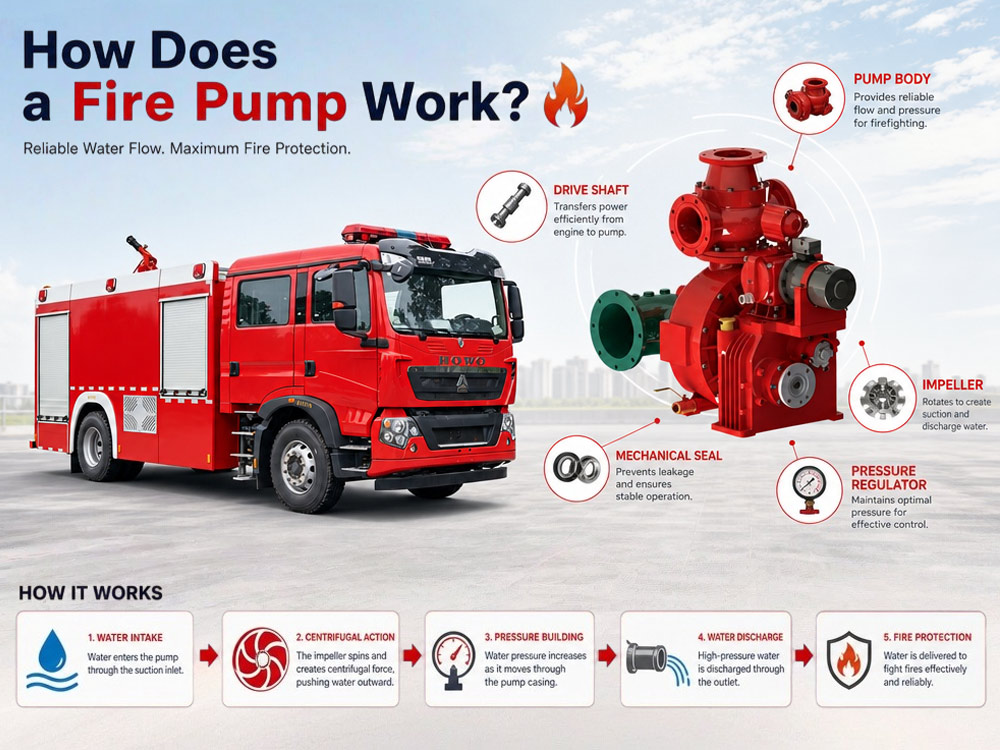 Wie funktioniert eine Feuerlöschpumpe? Funktionsprinzip der Pumpe eines Feuerwehrfahrzeugs erklärt