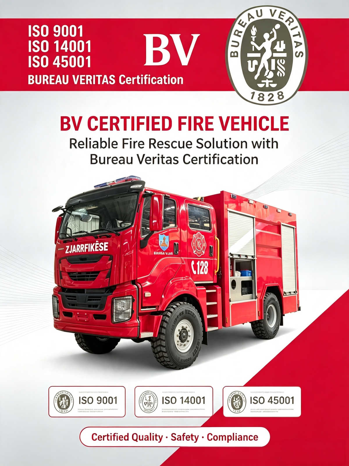 GIGA ISUZU 4x4 Löschfahrzeuge BV-Zertifikat Laschzustandsbericht